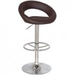 Piso Adjustable PU Bar Stool – Brown Brown