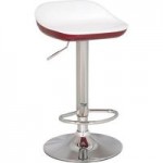 Roma Adjustable Gas Lift Bar Stool – Red Red