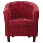 Maurice Chenille Tub Chair – Raspberry Maurice Raspberry (Red)