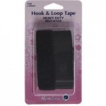 Hemline Heavy Duty Hook and Loop Tape Black
