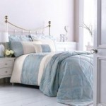 Olivia Embroidered Duck-Egg Duvet Cover Duck Egg Blue