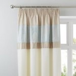 Olivia Duck-Egg Thermal Pencil Pleat Curtains Blue / Cream