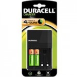 Duracell Charger & 2 AA Batteries Black