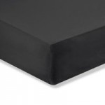 Non Iron Plain Black 28cm Fitted Sheet Black