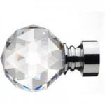 Mix and Match Chrome Faceted Finials Dia. 28mm Silver