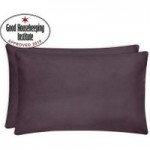 Non Iron Plain Dye Kingsize Blackcurrant Pillowcase Pair Blackcurrant (Purple)