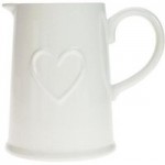 Country Heart Jug White
