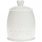 Country Heart Coffee Storage Jar White