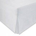 Easycare Plain Dye 100% Cotton 180 Thread Count White Pleated Fitted Valance White