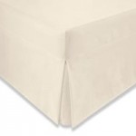 Easycare Plain Dye 100% Cotton 180 Thread Count Cream Pleated Fitted Valance Cream
