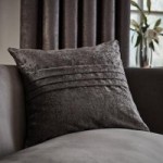 Large Chenille Grey Cushion Grey