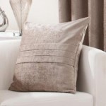 Large Chenille Taupe Cushion Taupe