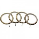 Swish Curzon Pack of 4 Antique Brass Curtain Rings Bronze