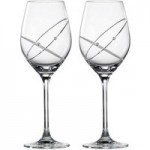 Royal Doulton Promises With This Ring Pair of Wine Glasses Clear