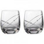 Royal Doulton Promises With This Ring Pair of Toasting Tumbler Glasses Clear