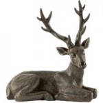 Rustic Ramble Sitting Stag Ornament Brown