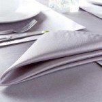 Pack of Four Faux Silk Silver Napkins Silver