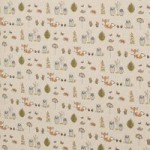 Woodland Fox Fabric Cream / Orange