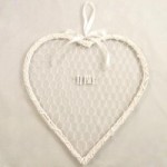 Wedding Heart Card Holder White