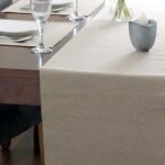 Taupe Ribbed Table Runner Taupe