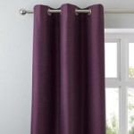 Nova Aubergine Blackout Eyelet Curtains Plum Purple
