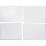 Pack Of Four Silver Glitter Placemats Silver