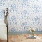 Dorma Blue Toile Wallpaper Blue / White