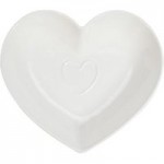 Country Heart Serving Bowl White