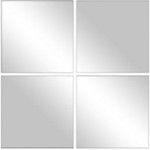 Pack of 4 Mirrored Tiles Clear
