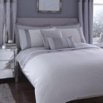 Vienna Embroidered Silver Duvet Cover Grey / Silver