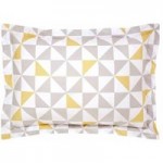 Skandi Geometric Yellow Oxford Pillowcase Yellow