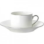 Dorma Platinum Band Cup and Saucer White