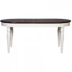 Eaton Walnut and Grey Extending Dining Table Light Grey