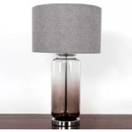 Hotel Large Ombre Glass Table Lamp Charcoal