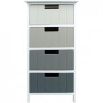 Purity 4 Drawer Tower Grey / White
