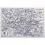 London Map Canvas Light Brown / Natural
