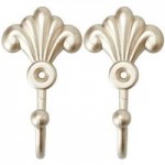 Champagne Pack of 2 Toulouse Scroll Hooks Cream