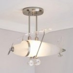 Aeroplane Light Ceiling Fitting Silver