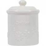 Daisy Coffee Canister White