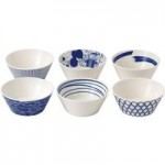 Royal Doulton Pacific Pack of 6 Bowls Light Blue / White