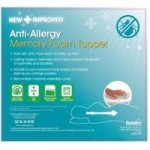 Anti Allergy Memory Foam Topper White