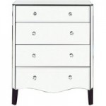 Viola Mirrored 4 Drawer Chest Clear