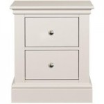 Blakely Cotton 2 Drawer Bedside Table White