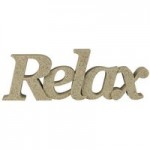 Resin Relax Word Decor Light Grey