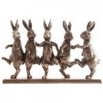 Bronze Dancing Hares Ornament Bronze