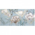 New Peony Hand Finished Canvas Blue