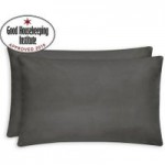 Non Iron Plain Dye Kingsize Pewter Pillowcase Pair Pewter (Grey)