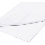 Dorma 500 Thread Count 100% Cotton Satin Plain White Flat Sheet White