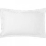 Dorma 500 Thread Count 100% Cotton Satin Plain White Oxford Pillowcase White