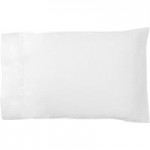 Dorma 500 Thread Count 100% Cotton Satin Plain White Cuffed Pillowcase White